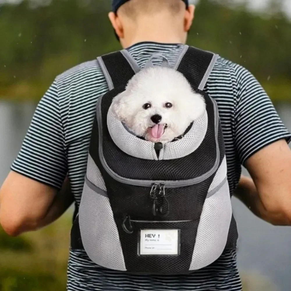 🔸️NWT Gray & Black Breathable Small Pet Travel Carrier Backpack